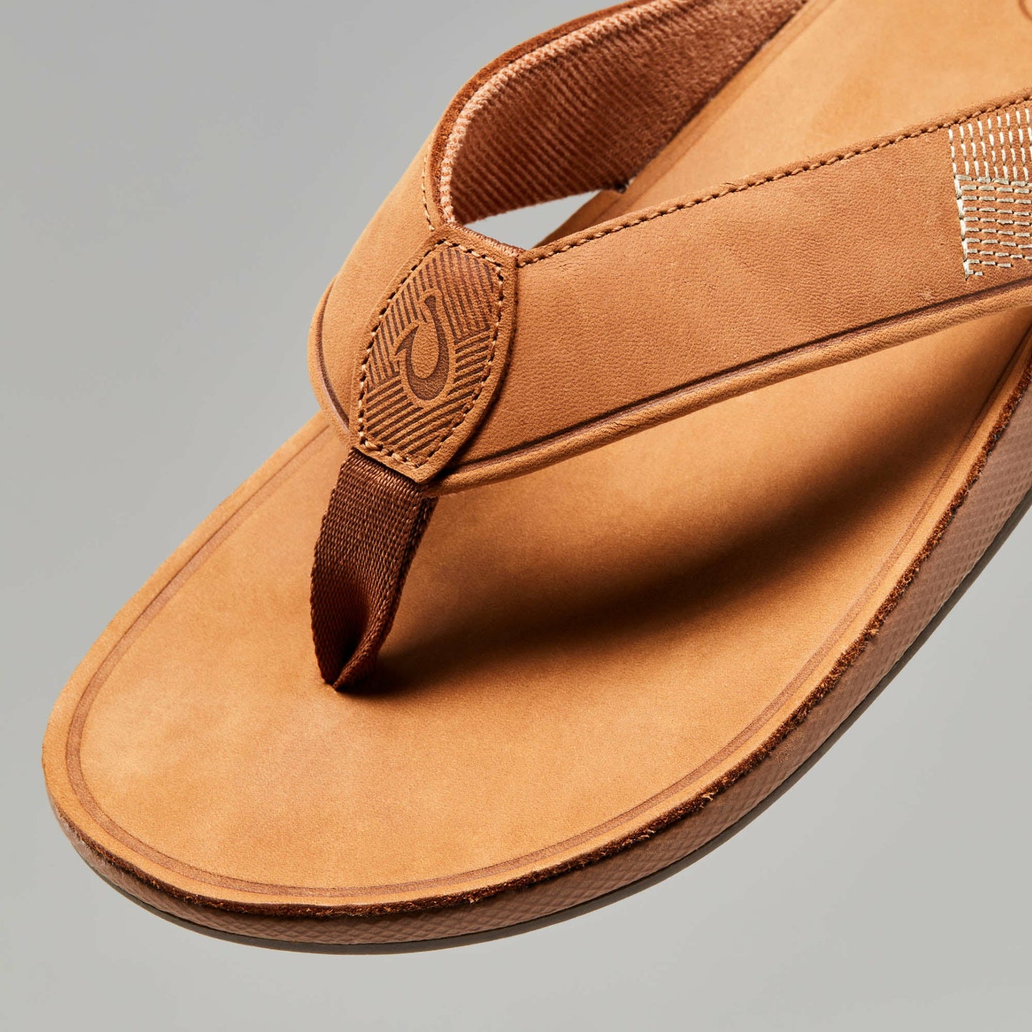 Olukai Tuahine Waterproof Leather Beach Sandals - Toffee