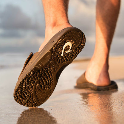 Olukai Nalu Slide Beach Slide Sandals - Dark Java