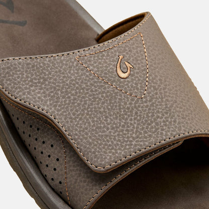 Olukai Nalu Slide Beach Slide Sandals - Dark Java