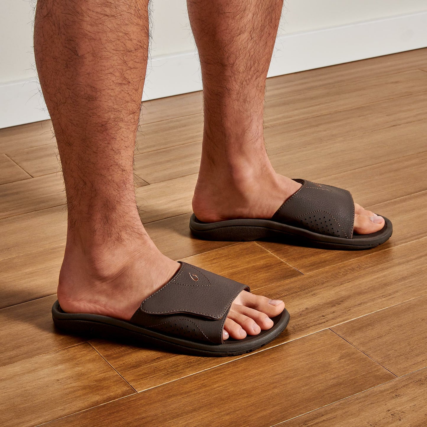 Olukai Nalu Slide Beach Slide Sandals - Dark Java