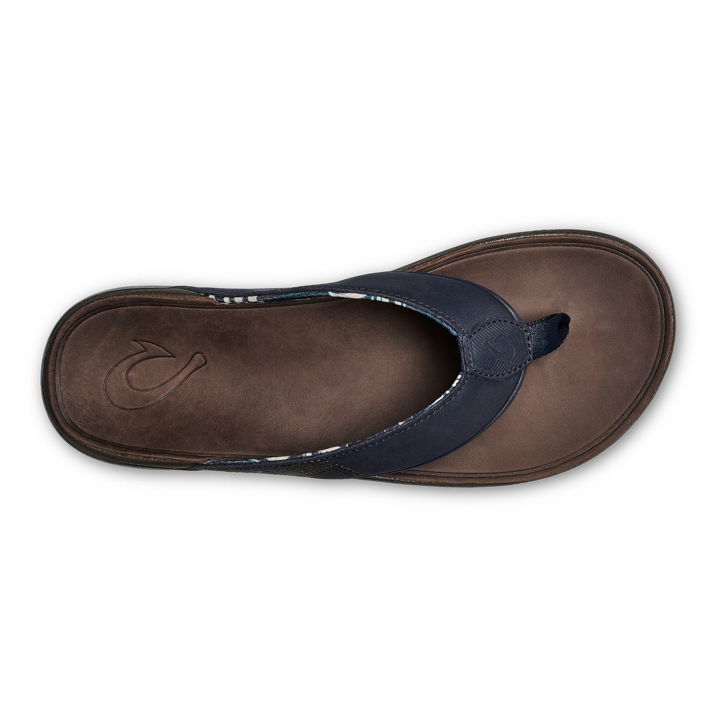 Olukai Tuahine Waterproof Leather Beach Sandals - Trench Blue