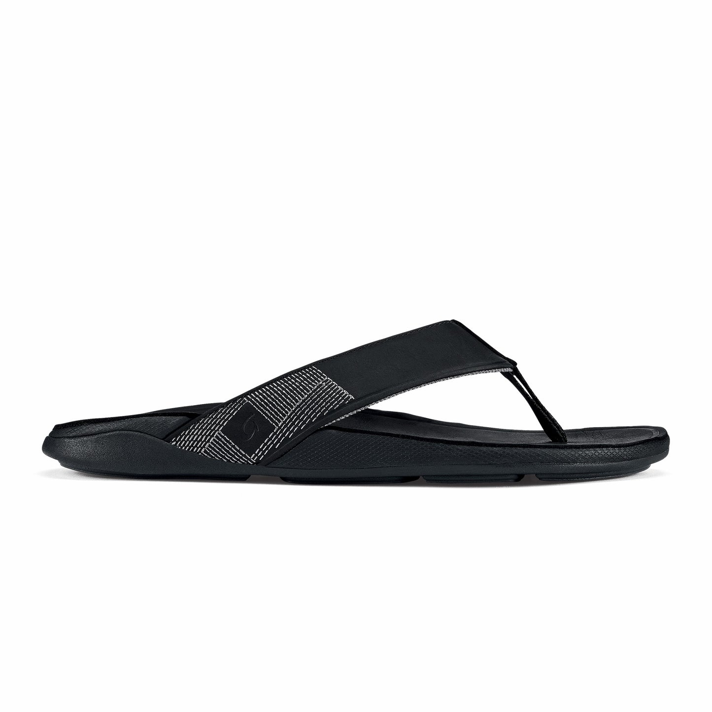 Olukai Tuahine Waterproof Leather Beach Sandals - Black