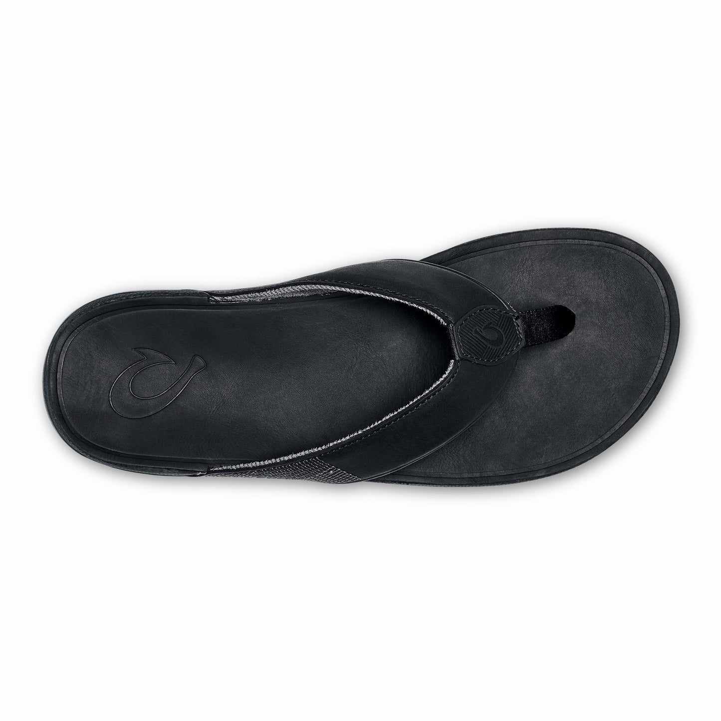 Olukai Tuahine Waterproof Leather Beach Sandals - Black