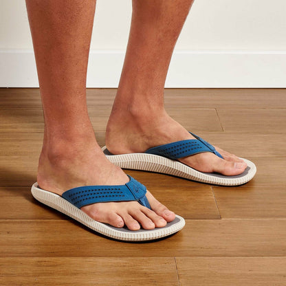 Olukai Ulele Beach Sandals - Slate Blue / Charcoal