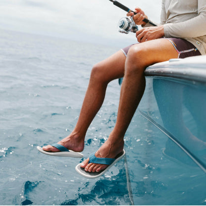 Olukai Ulele Beach Sandals - Slate Blue / Charcoal