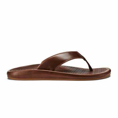 Olukai ‘Ilikai Men‘s Leather Sandals - Toffee