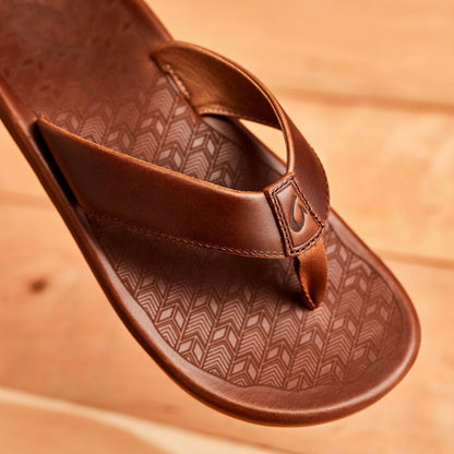 Olukai ‘Ilikai Men‘s Leather Sandals - Toffee