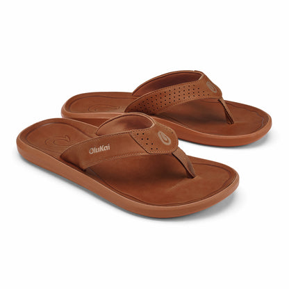 Olukai Pili Waterproof Leather Sandals - Fox