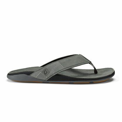 Olukai Tuahine Waterproof Leather Beach Sandals - Rock