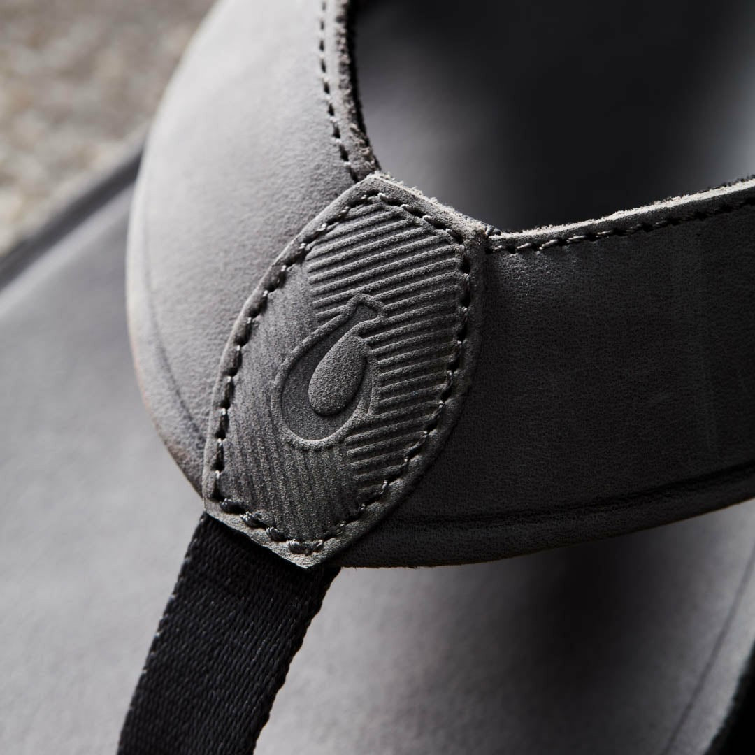 Olukai Tuahine Waterproof Leather Beach Sandals - Rock