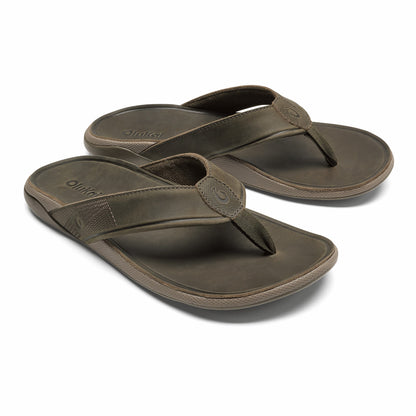 Olukai Tuahine Waterproof Leather Beach Sandals - Canteen