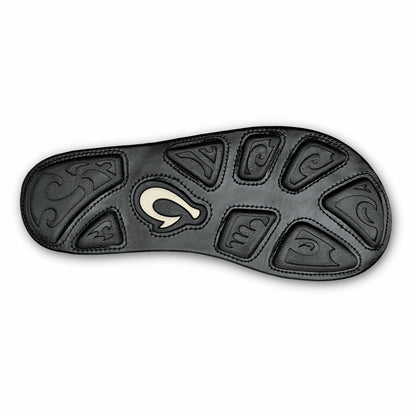 Olukai OluKai Mea Ola - Black | Leather Beach Sandals
