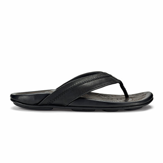 Olukai Hiapo - Lava Rock Leather Beach Sandals
