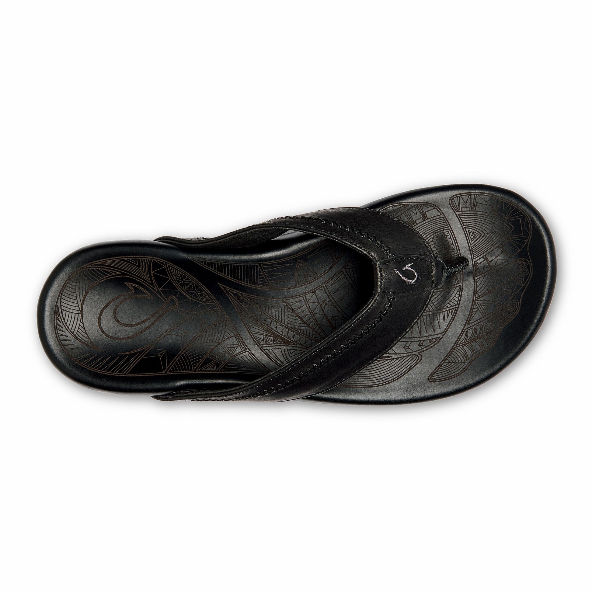 Olukai Hiapo - Lava Rock Leather Beach Sandals