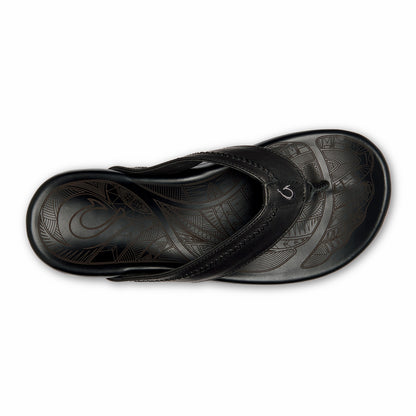 Olukai Hiapo - Lava Rock Leather Beach Sandals