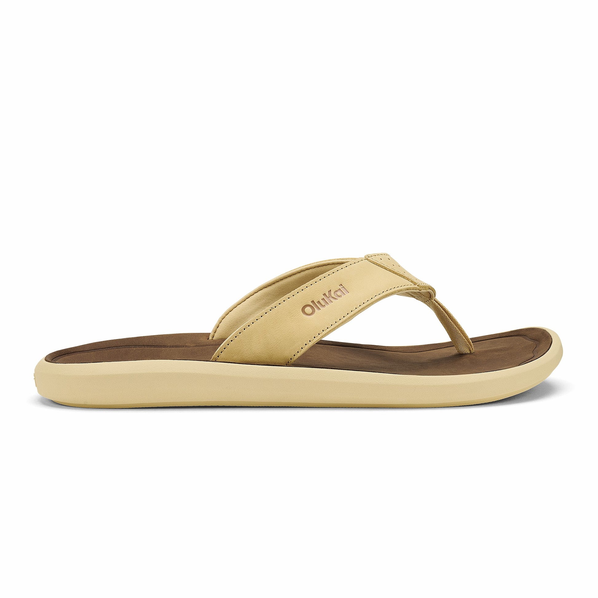 Olukai Pili Waterproof Leather Sandals - Toasted Coconut / Tan