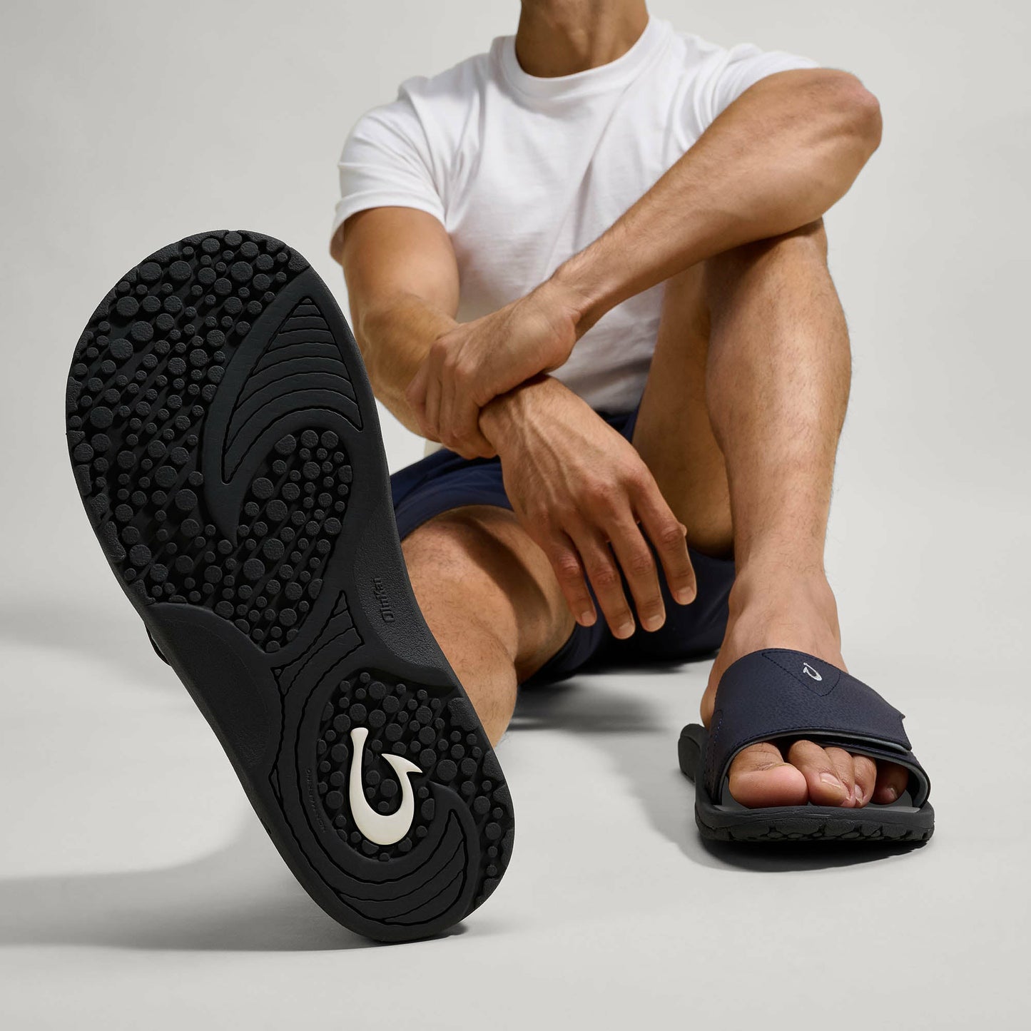 Olukai OluKai Nalu Slide - Trench Blue / Charcoal | Sandals