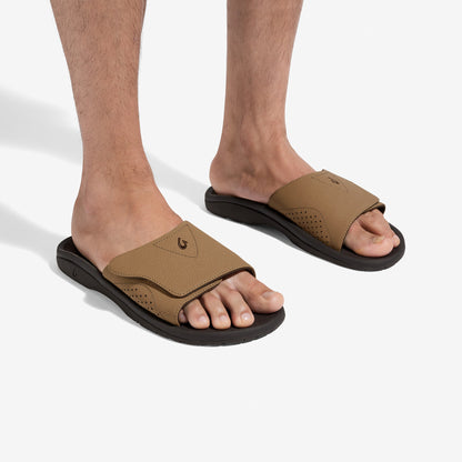 Olukai Nalu Slide - Tan / Dk Java