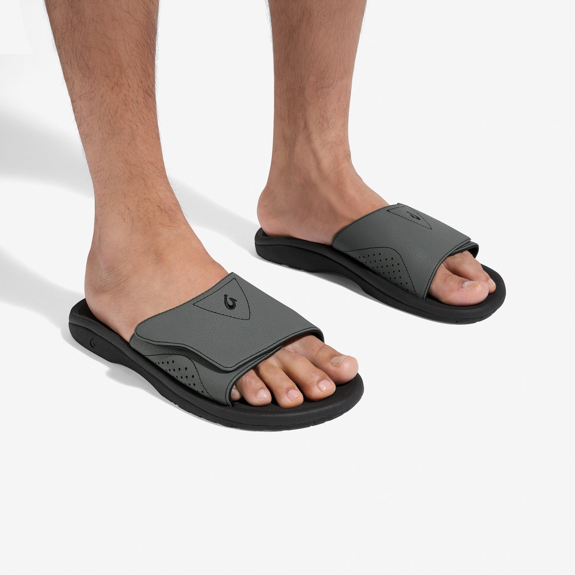 Olukai Nalu Slide - Rock / Black