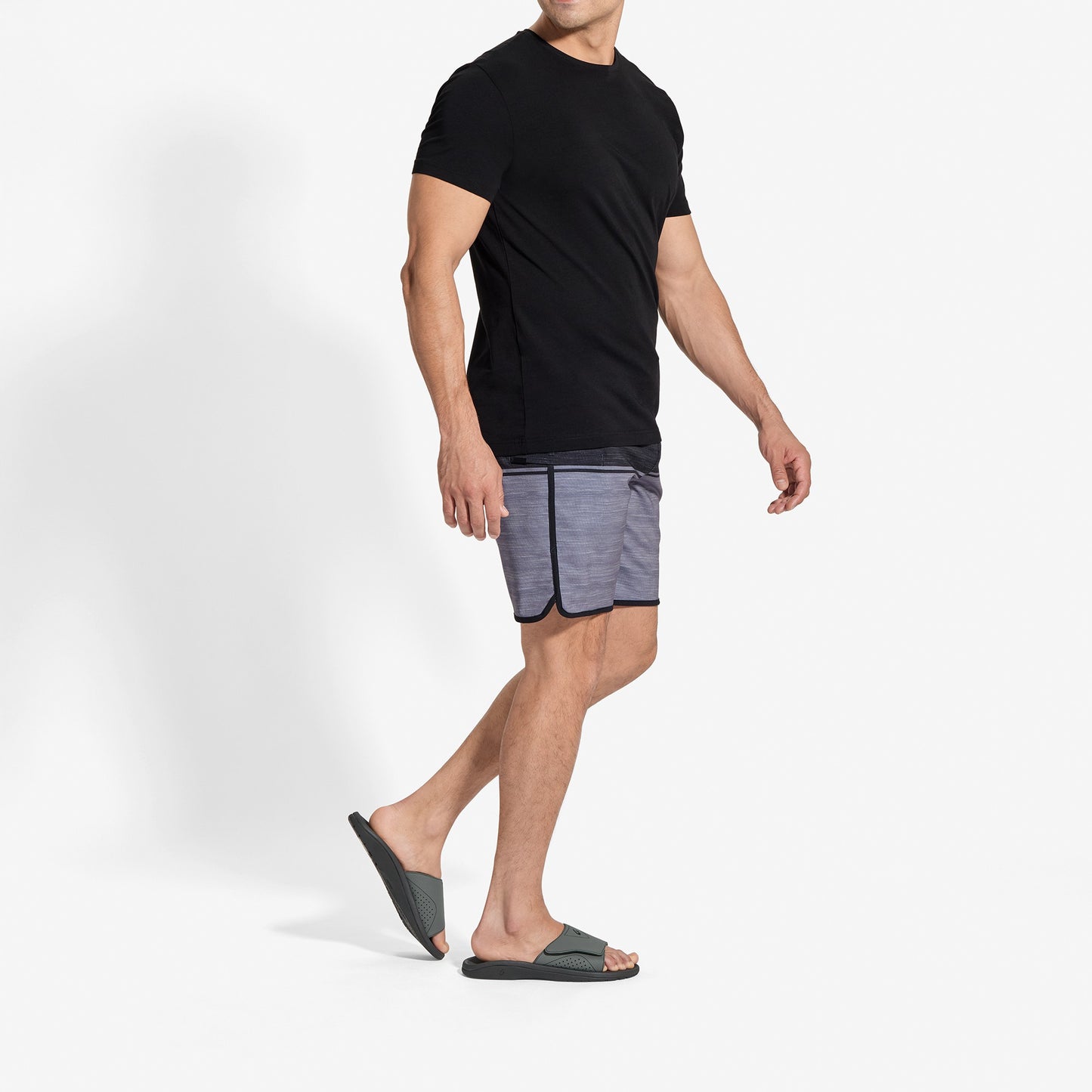 Olukai Nalu Slide - Rock / Black