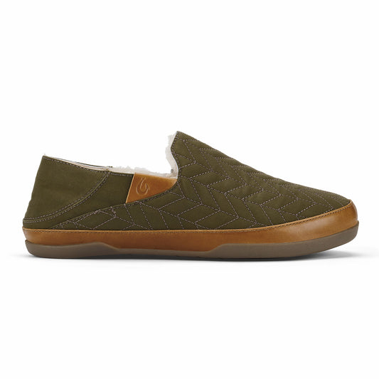 Olukai Hanohano Waxed Canvas Slippers - Husk