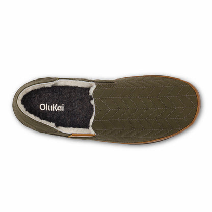 Olukai Hanohano Waxed Canvas Slippers - Husk