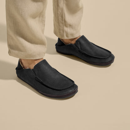 Olukai Moloā Slipper - Black / Dk Java