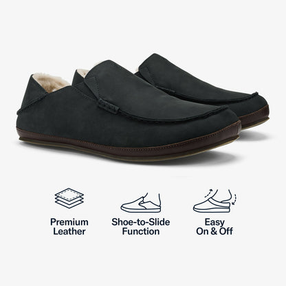 Olukai Moloā Slipper - Black / Dk Java