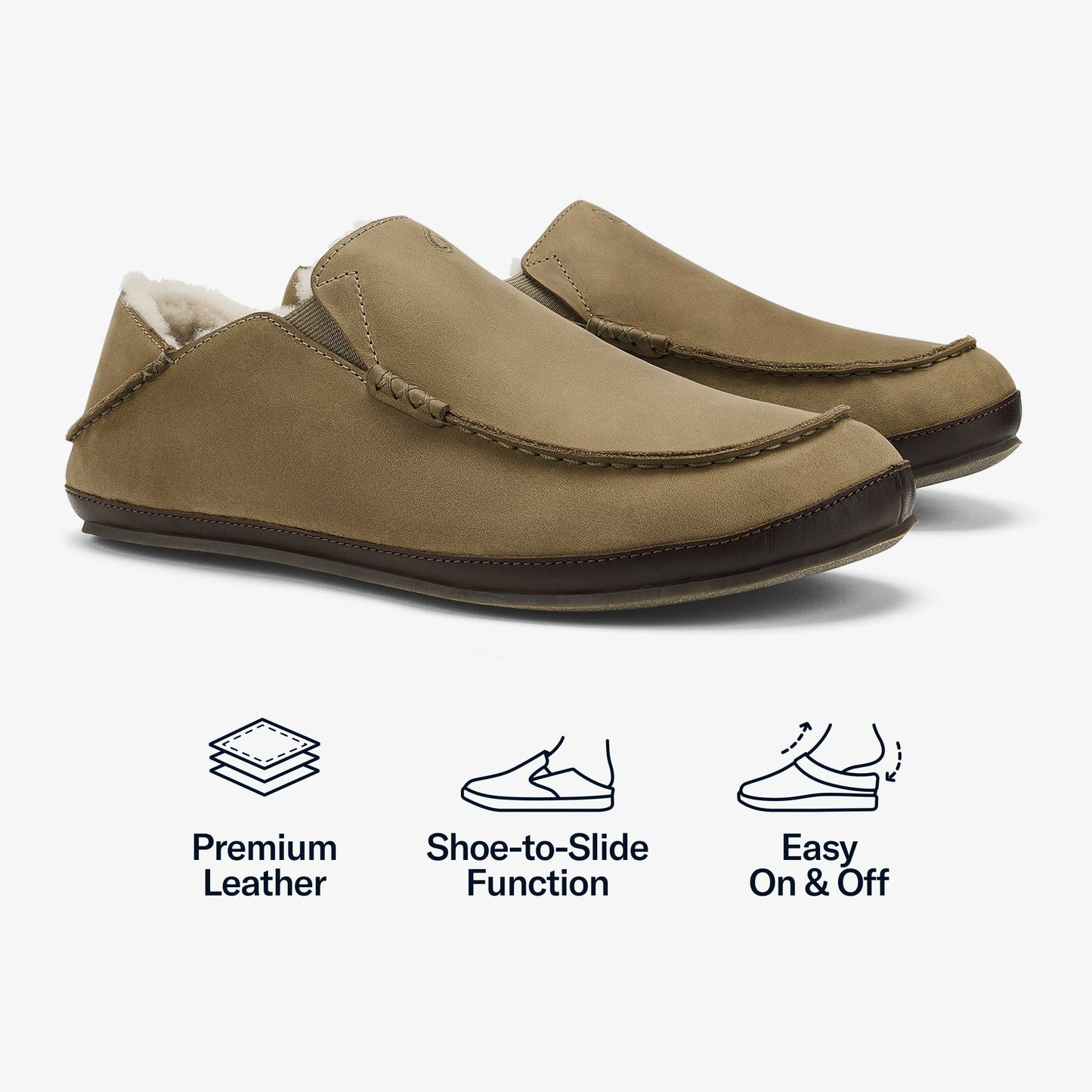 Olukai Moloā Slipper - Clay / Dk Java