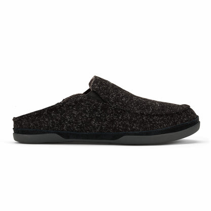 Olukai Moloā Hulu Wool Slippers - Black