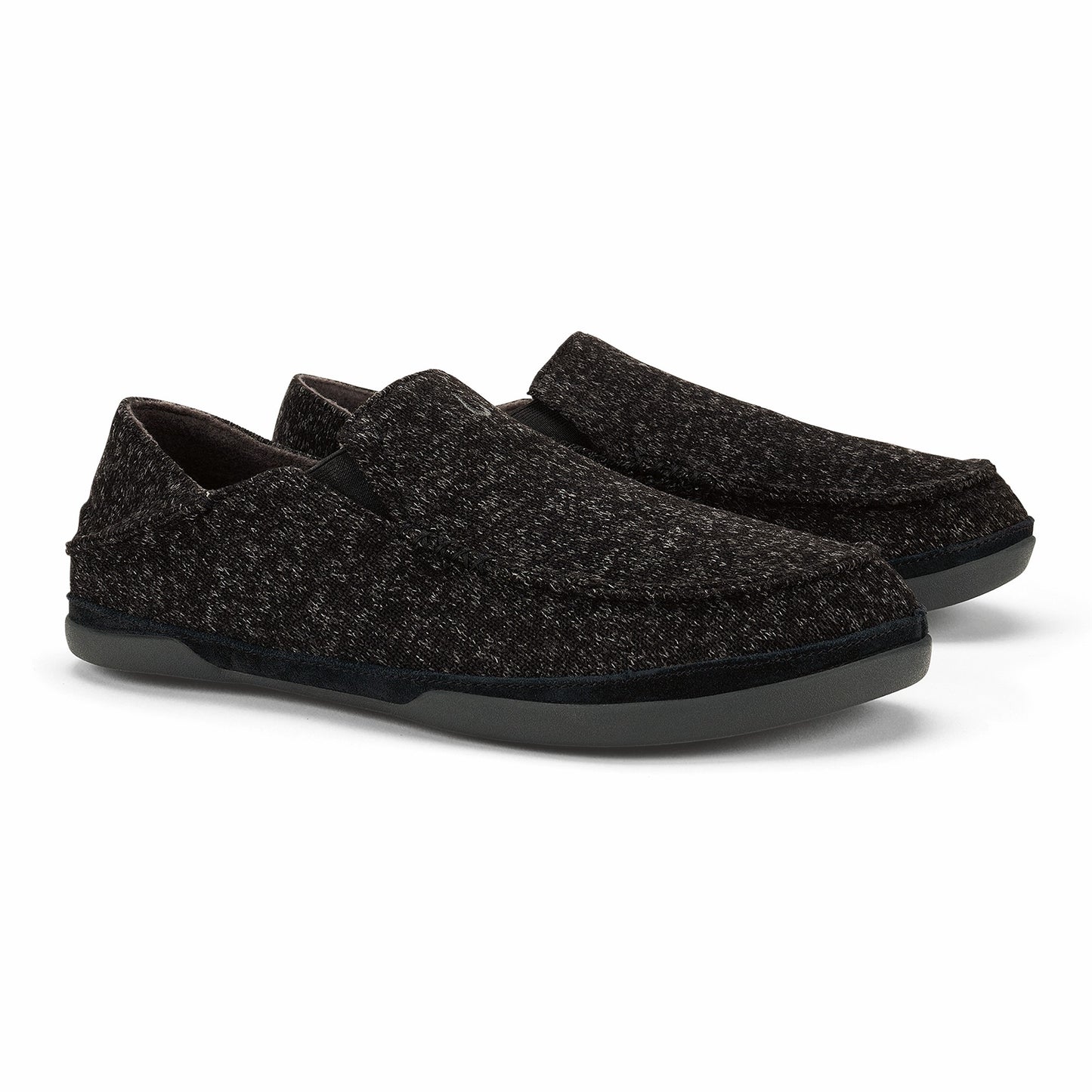 Olukai Moloā Hulu Wool Slippers - Black