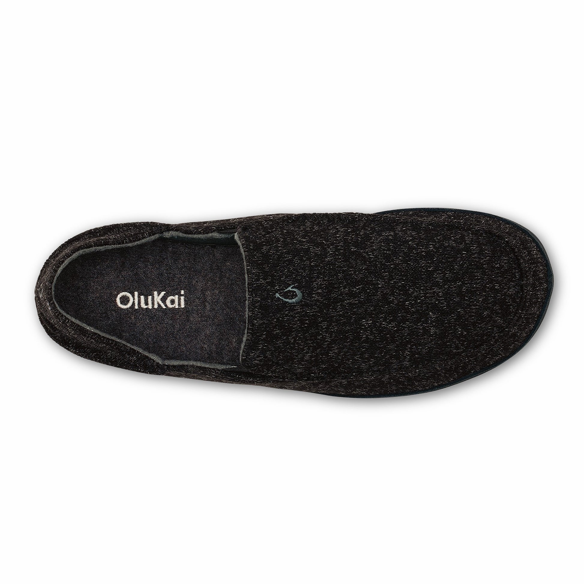Olukai Moloā Hulu Wool Slippers - Black