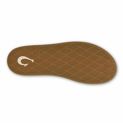 Olukai Hāmani Hulu Wool Mule Slippers - Oatmeal