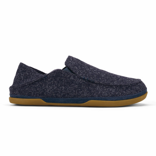 Olukai Moloā Hulu Wool Slippers - Trench Blue
