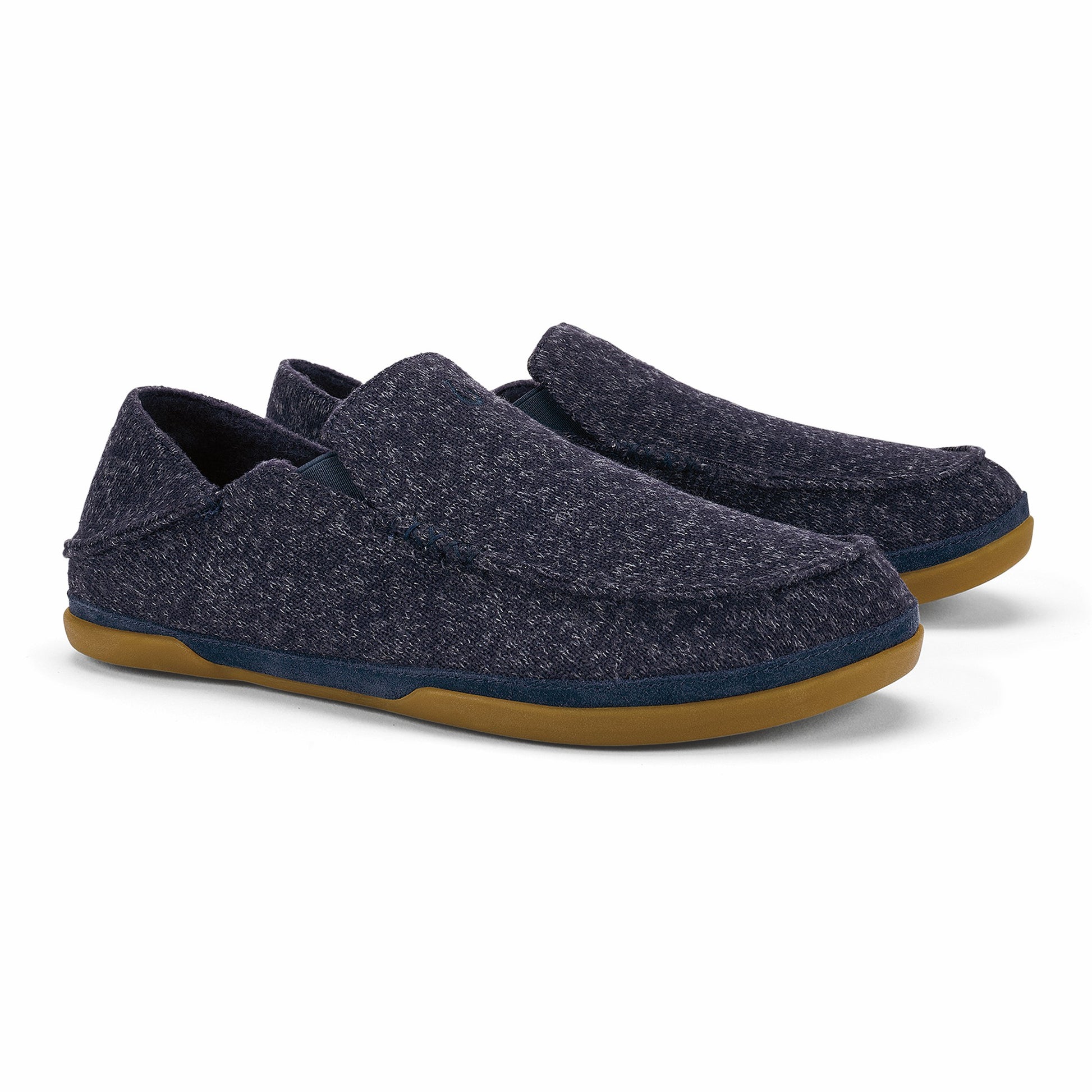 Olukai Moloā Hulu Wool Slippers - Trench Blue