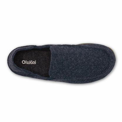 Olukai Moloā Hulu Wool Slippers - Trench Blue