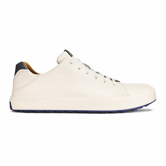 Olukai Wai‘alae Waterproof Leather Golf Shoes - White