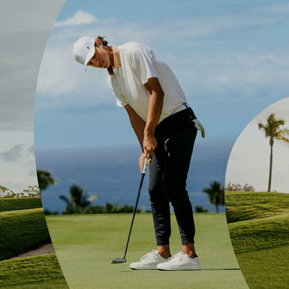 Olukai Wai‘alae Waterproof Leather Golf Shoes - White