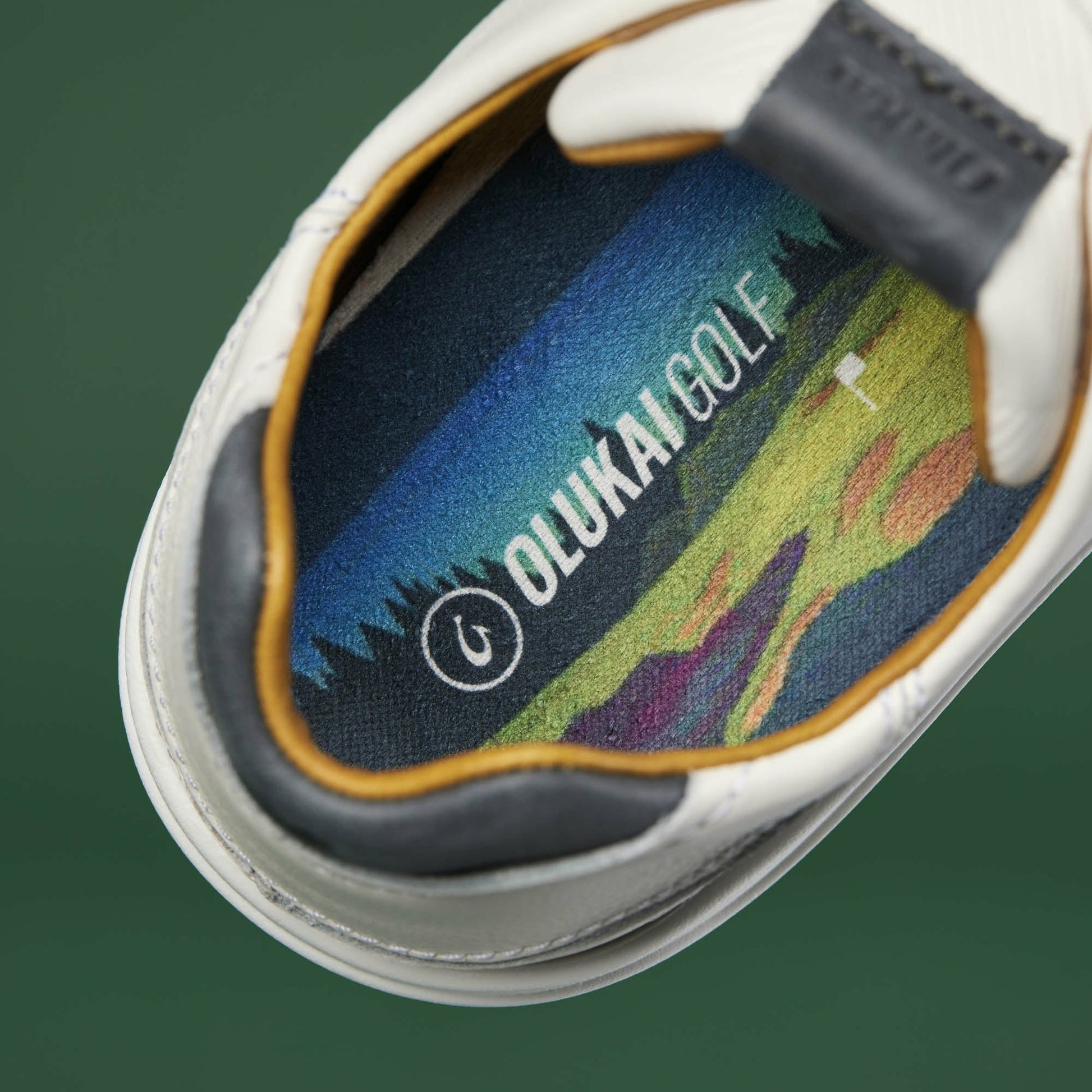 Olukai Wai‘alae Waterproof Leather Golf Shoes - White