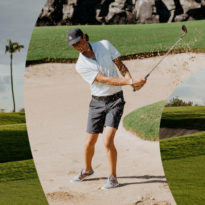 Olukai Manele Breathable Golf Shoes - Poi / Charcoal