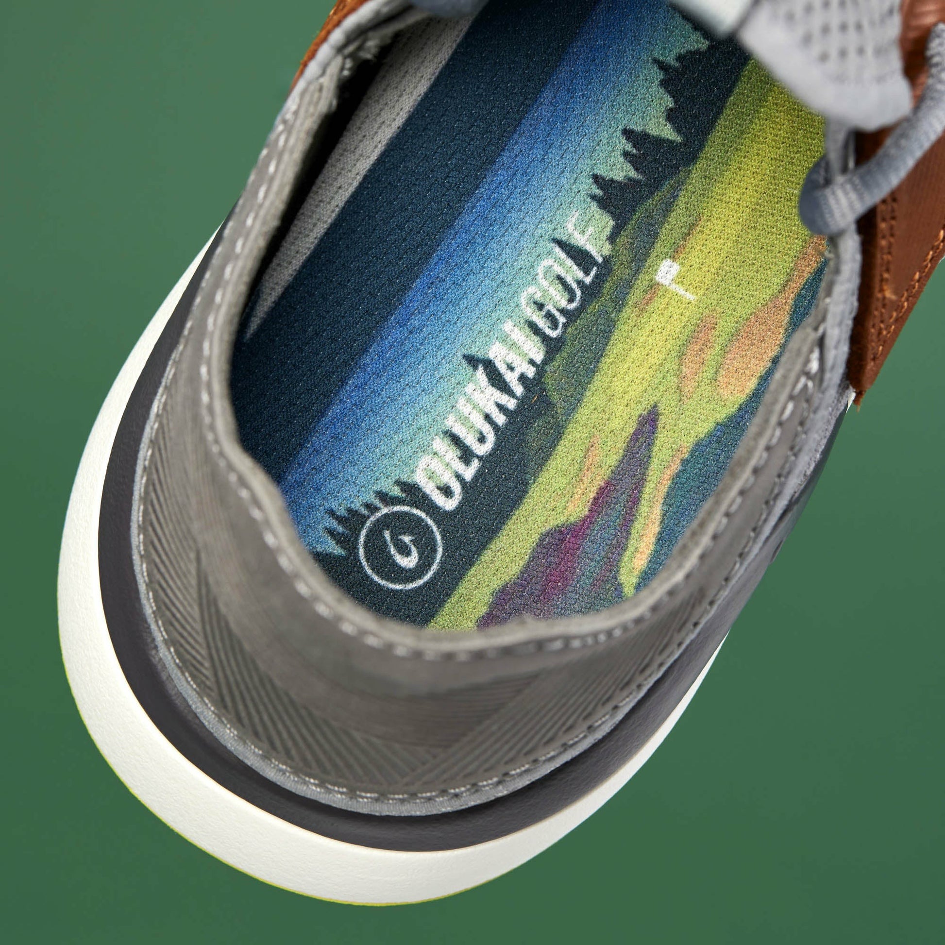 Olukai Manele Breathable Golf Shoes - Poi / Charcoal