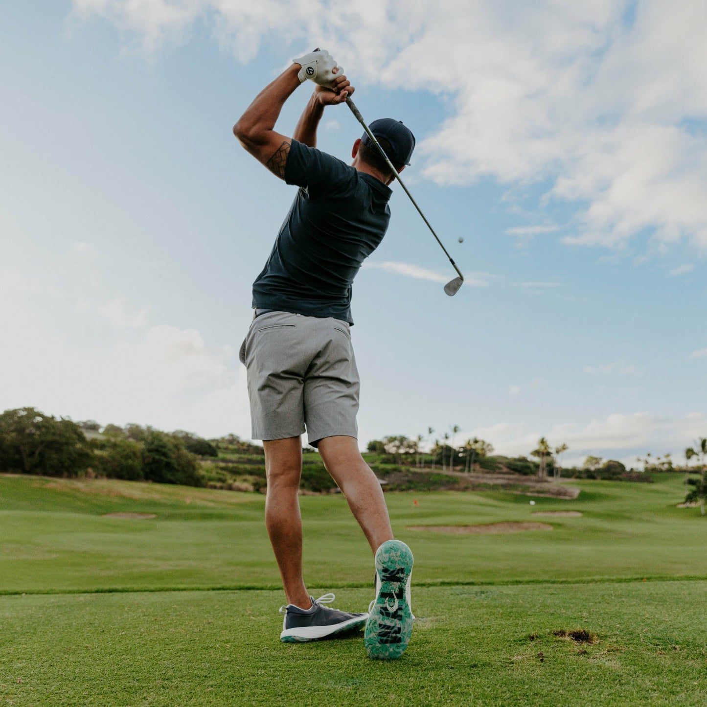 Olukai Mākena Waterproof Golf Shoes - Mood Indigo