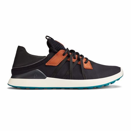 Olukai Manele Breathable Golf Shoes - Black / Dark Shadow