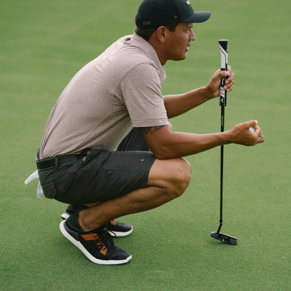 Olukai Manele Breathable Golf Shoes - Black / Dark Shadow