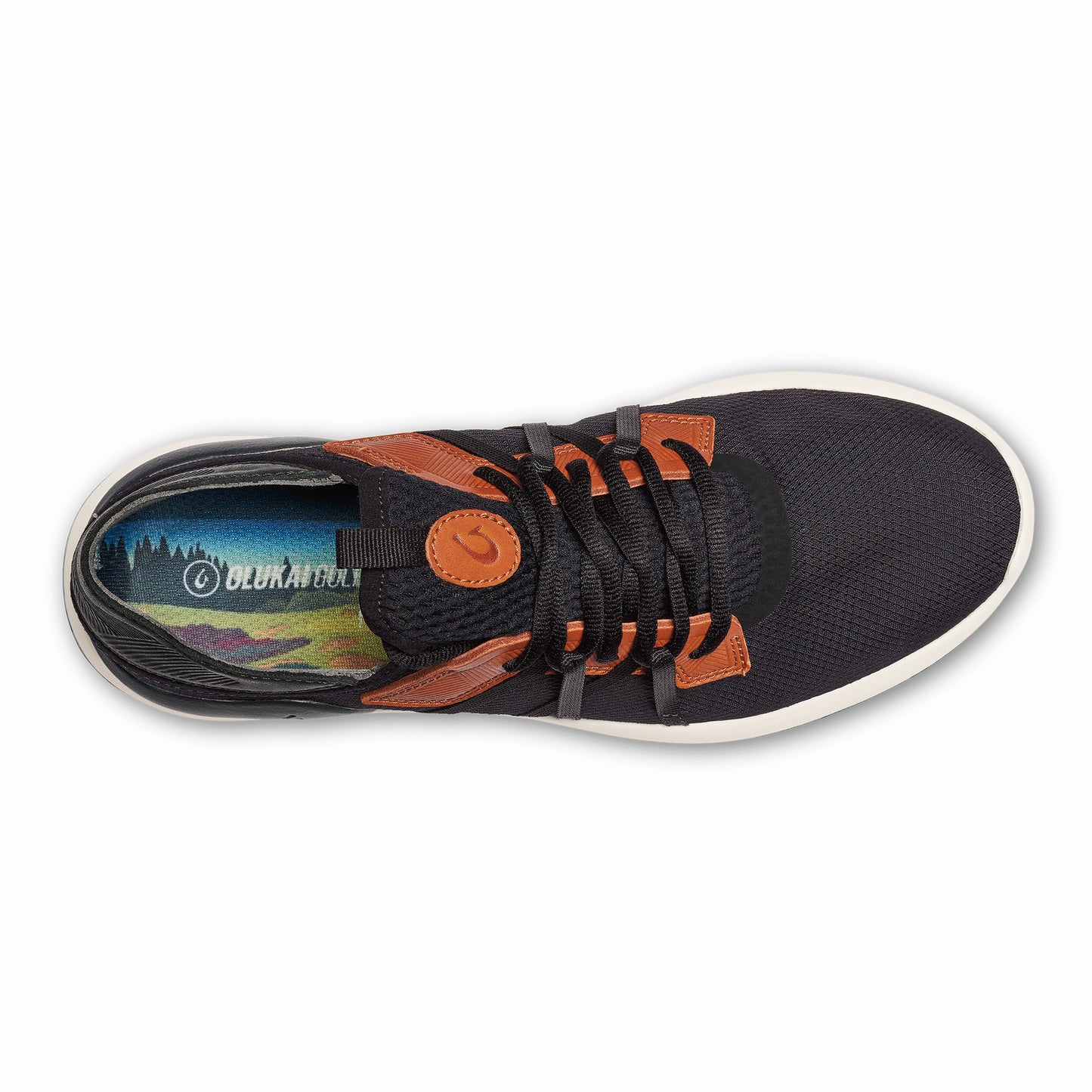 Olukai Manele Breathable Golf Shoes - Black / Dark Shadow
