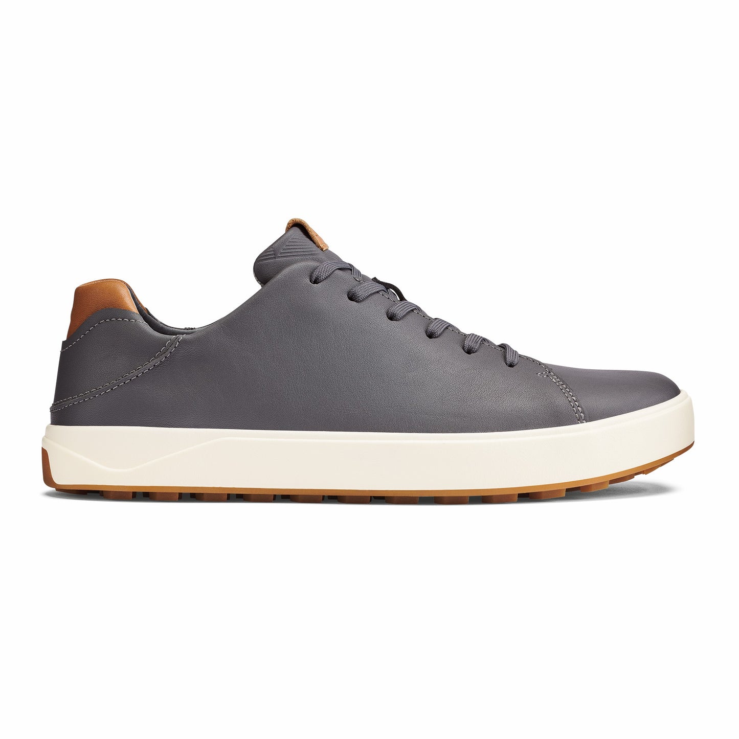 Olukai Wai‘alae Waterproof Leather Golf Shoes - Stone