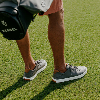 Olukai Wai‘alae Waterproof Leather Golf Shoes - Stone