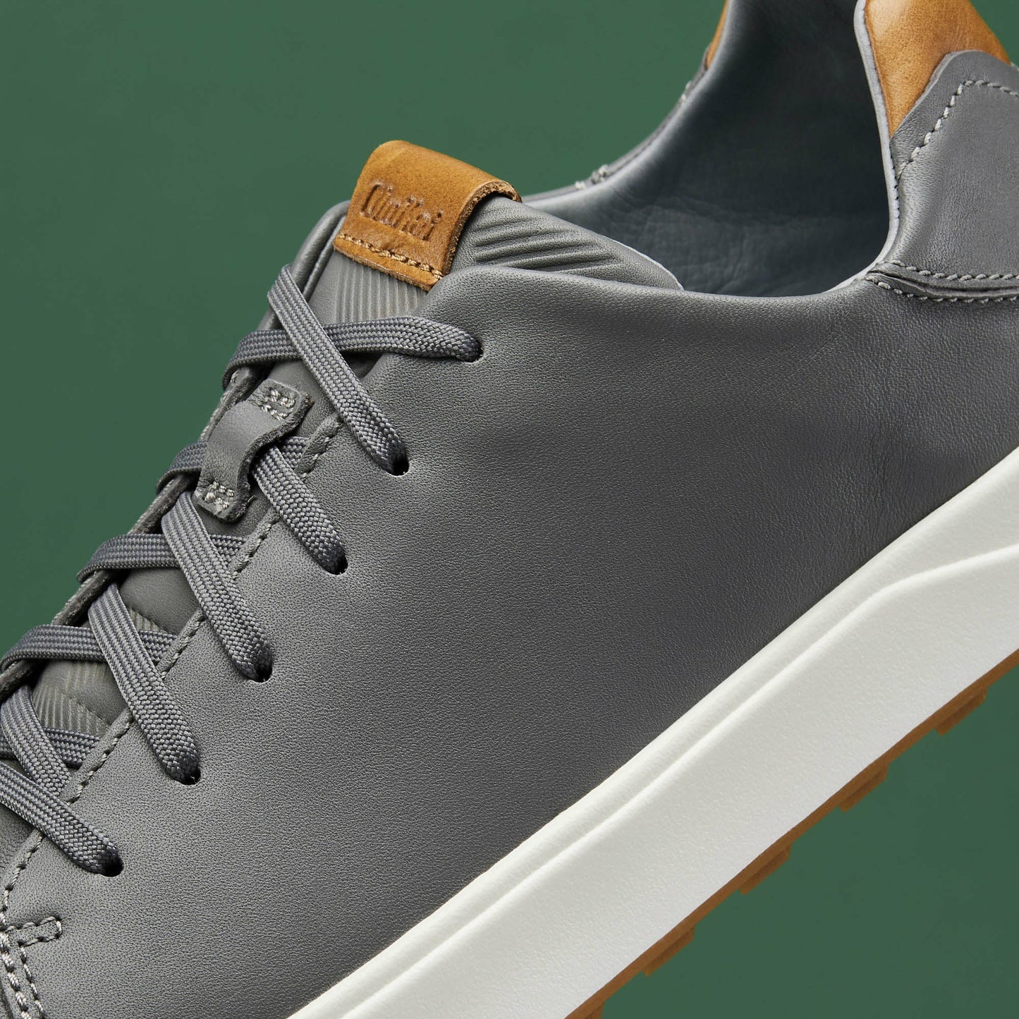 Olukai Wai‘alae Waterproof Leather Golf Shoes - Stone