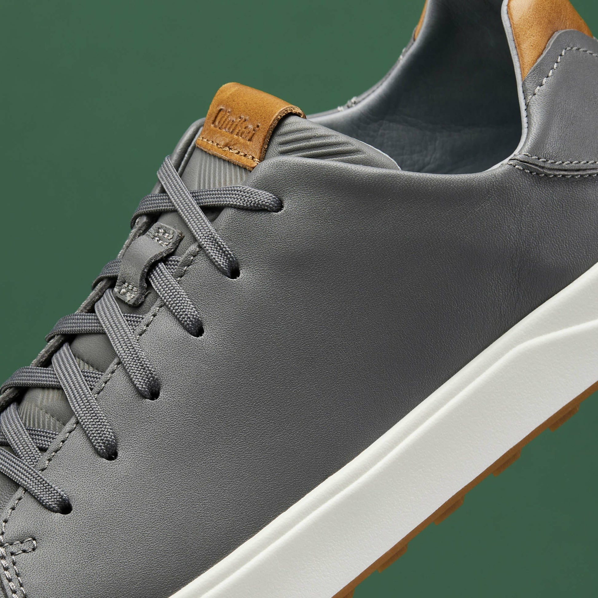 Olukai Wai‘alae Waterproof Leather Golf Shoes - Stone
