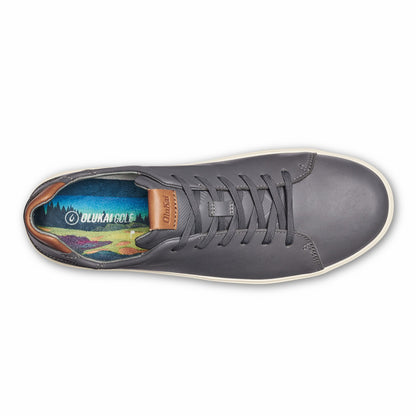 Olukai Wai‘alae Waterproof Leather Golf Shoes - Stone